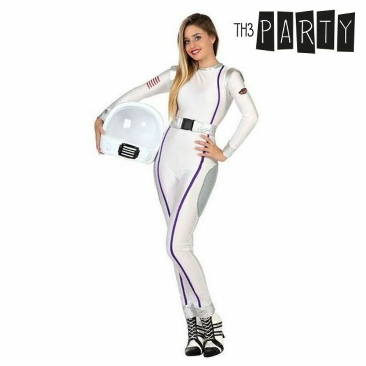 Costume for Adults Th3 Party White (2 Pieces) Costume for Adults Th3 Party White (2 Pieces)