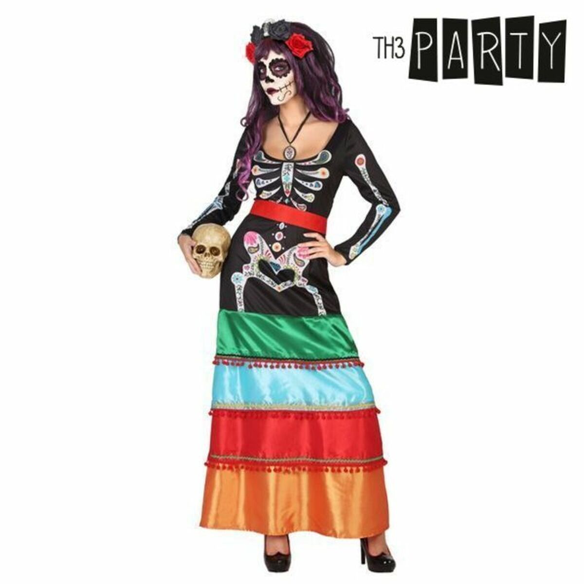 Costume for Adults Th3 Party Multicolour Skeleton (2 Pieces) Costume for Adults Th3 Party Multicolour Skeleton (2 Pieces)