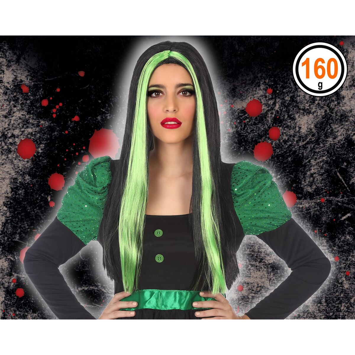 Halloween Wig 118189 Green (Refurbished A)