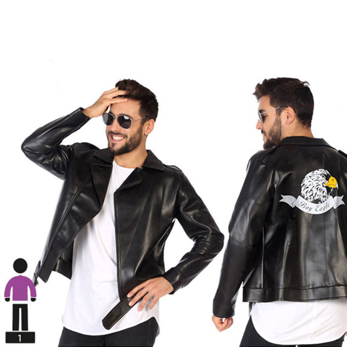 Costume for Adults Black 50s (1 pcs) Costume for Adults Black 50s (1 pcs)