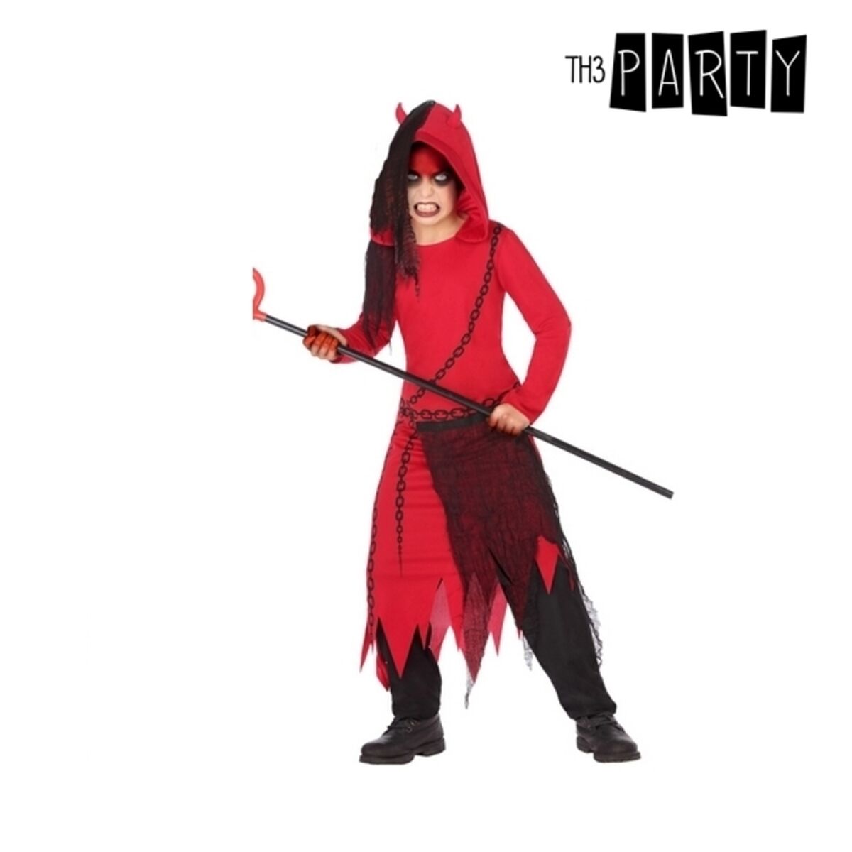 Costume for Children Male Demon Red Black 4 pcs Costume for Children Male Demon Red Black 4 pcs