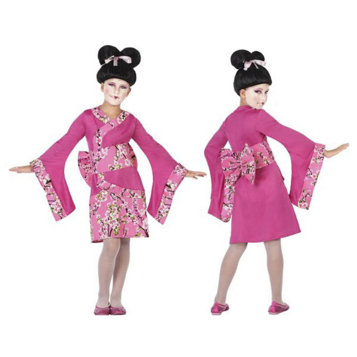 Costume for Children Geisha Fuchsia pink (3 Pcs) Costume for Children Geisha Fuchsia pink (3 Pcs)