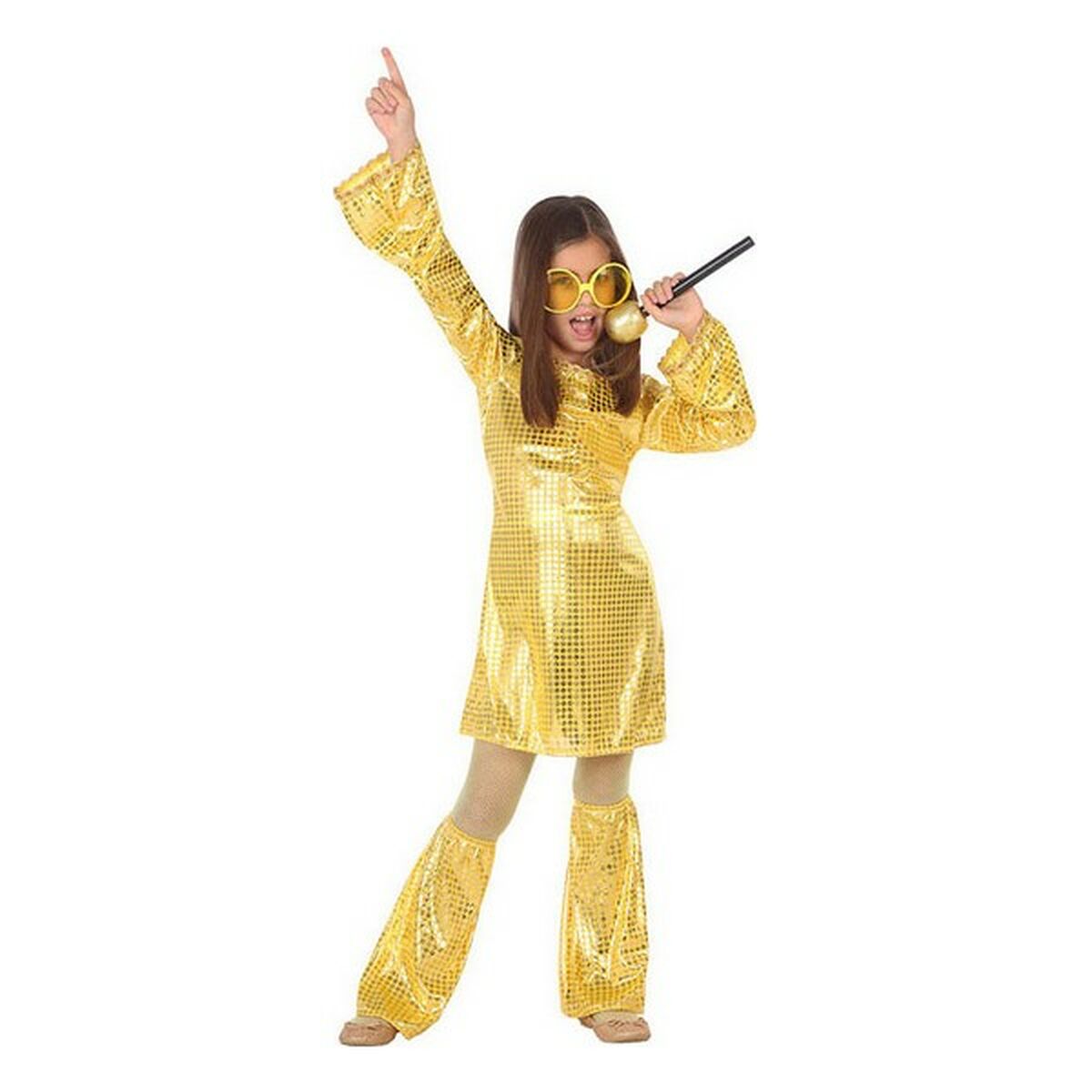 Costume for Children Disco Golden (2 Pieces) (3 pcs) Costume for Children Disco Golden (2 Pieces) (3 pcs)