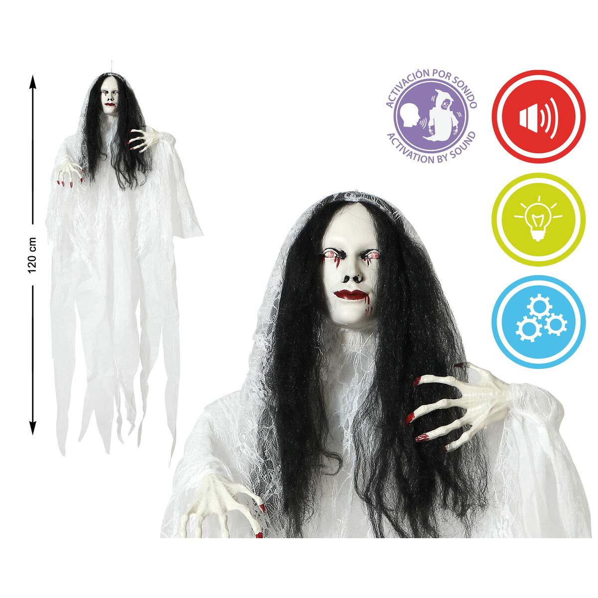 Halloween Decorations S1125772 White 120 cm