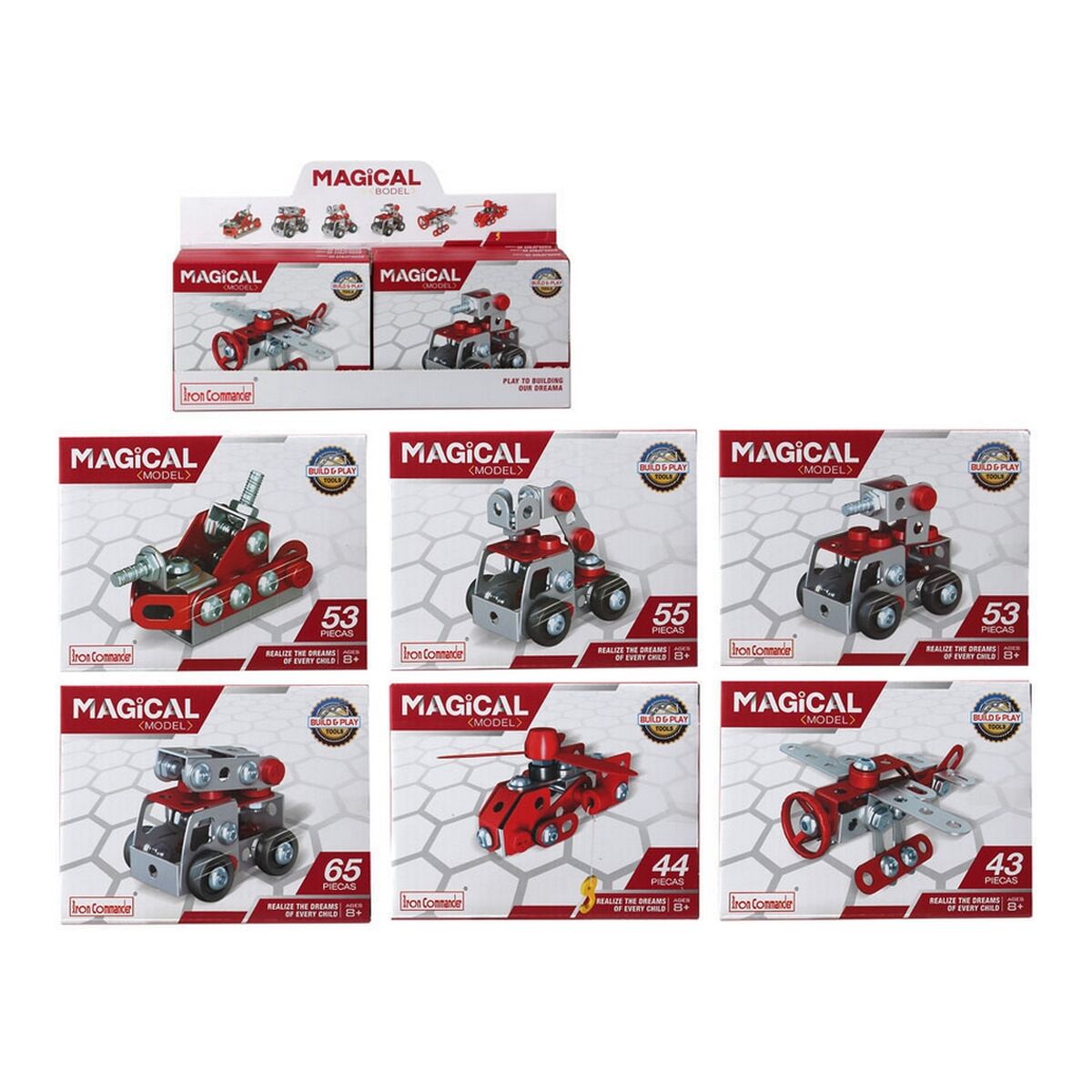Construction set Magical Bodel Red (14 x 10 cm) Construction set Magical Bodel Red (14 x 10 cm)