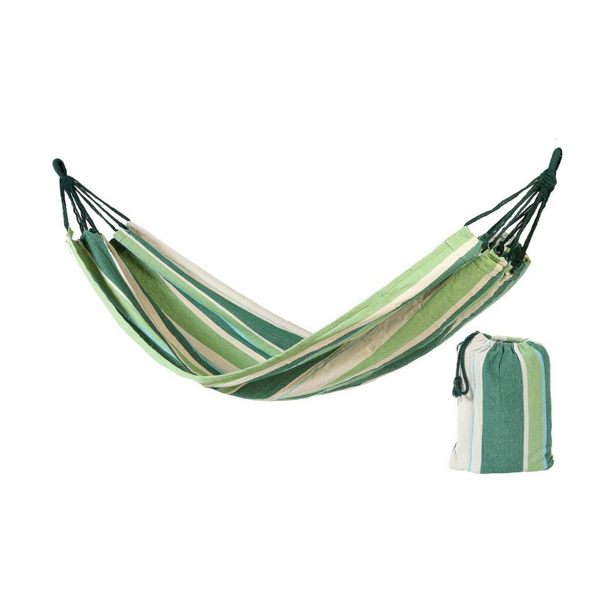 Hanging Hammock 2 x 1 m Textile Multicolour Hanging Hammock 2 x 1 m Textile Multicolour