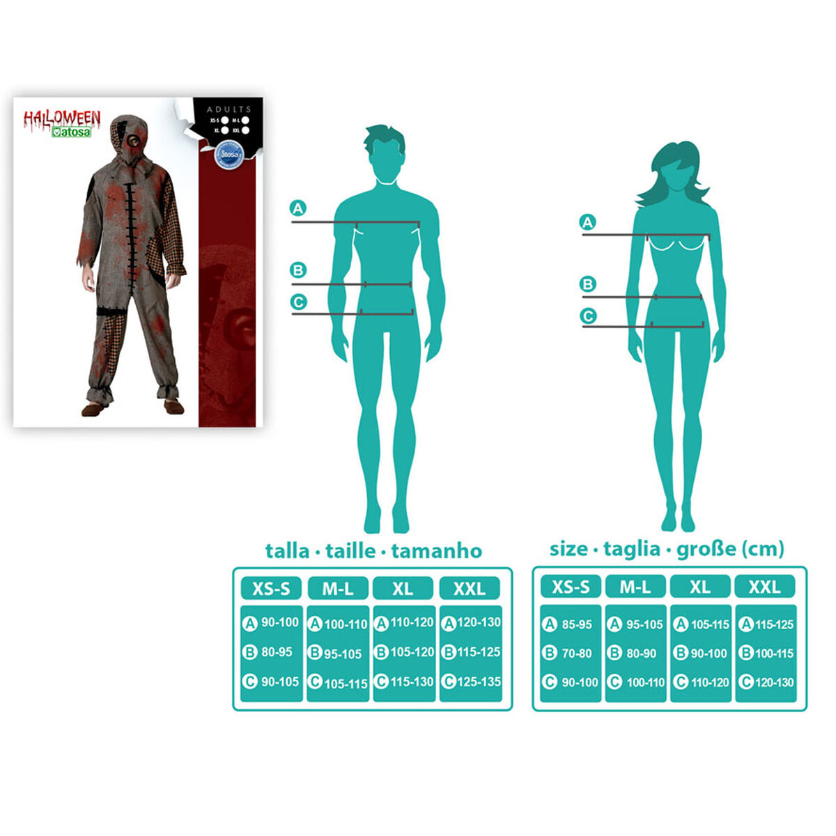 Costume for Adults Voodoo Doll Brown XL