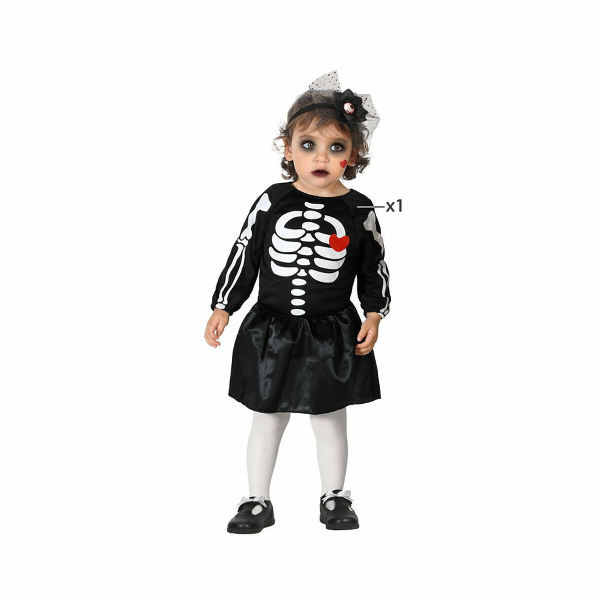 Costume for Babies Black Skeleton 24 Months Costume for Babies Black Skeleton 24 Months
