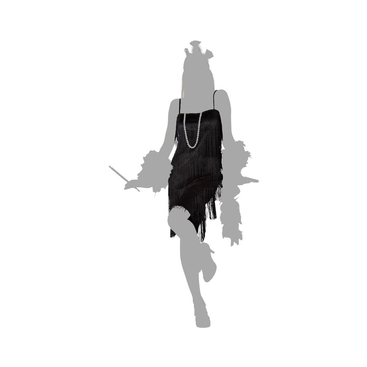 Costume for Adults Black Charleston XXL