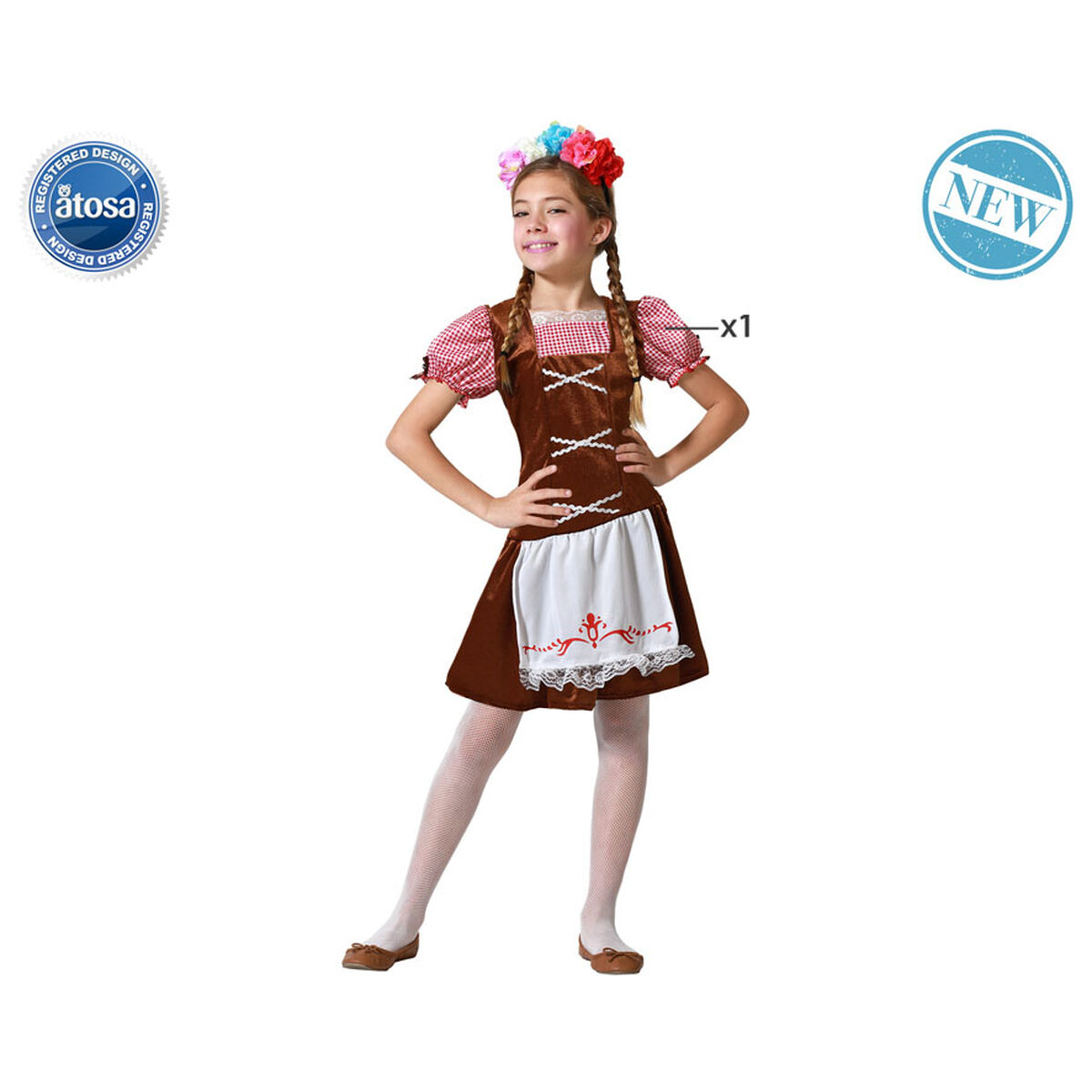 Children’s costume Brown German Waitress
