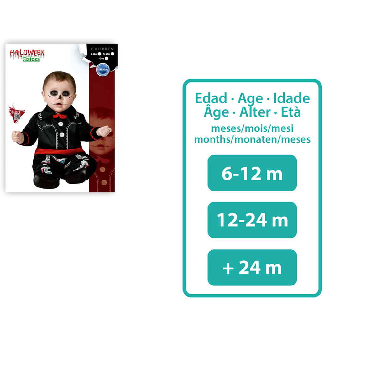 Costume for Babies Skeleton + 24 Months