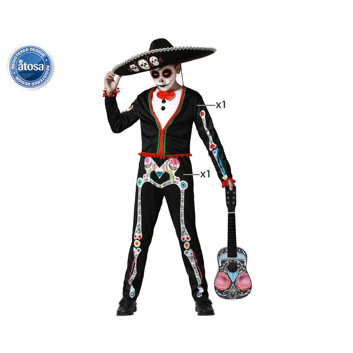 Children’s costume Skeleton Mexican