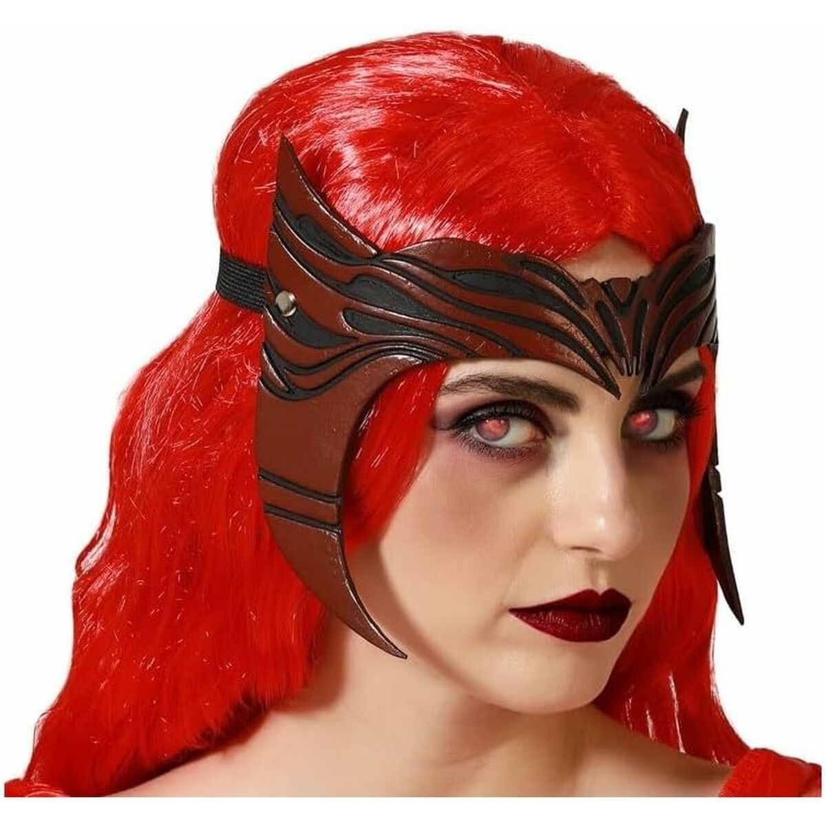 Mask Red Female Warrior Halloween Mask Red Female Warrior Halloween