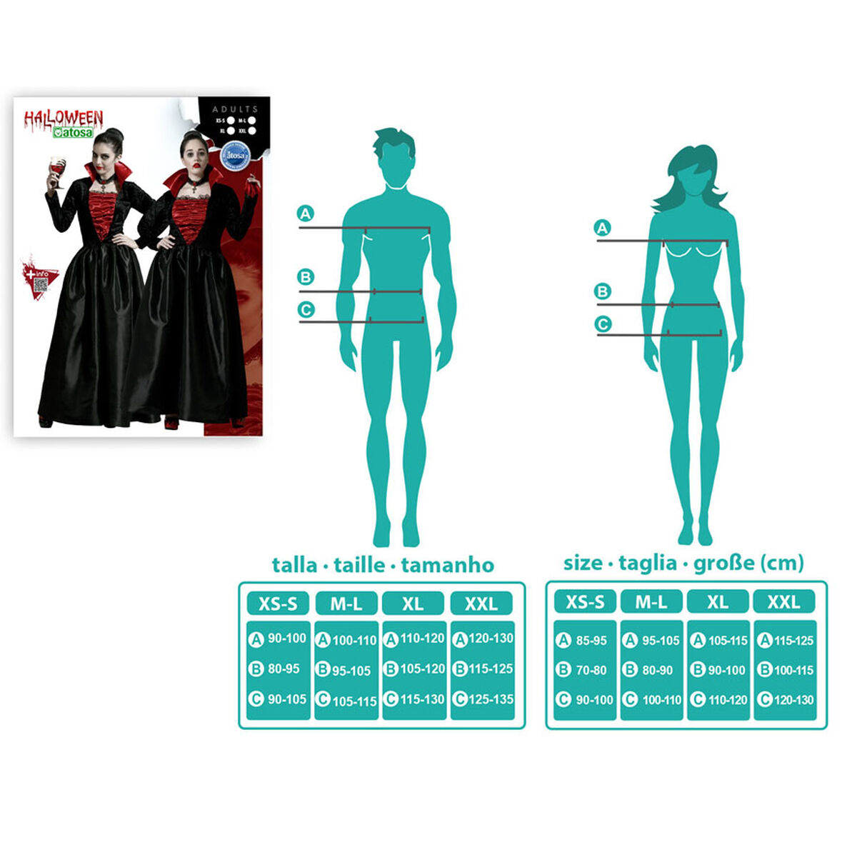 Costume for Adults Vampiress XXL