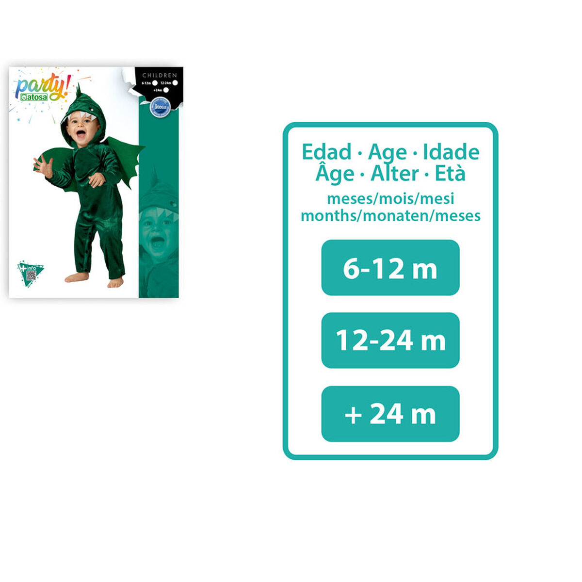 Costume for Babies Dragon Green