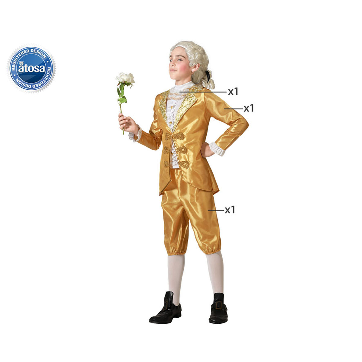 Costume for Children Golden Male Courtesan Children’s