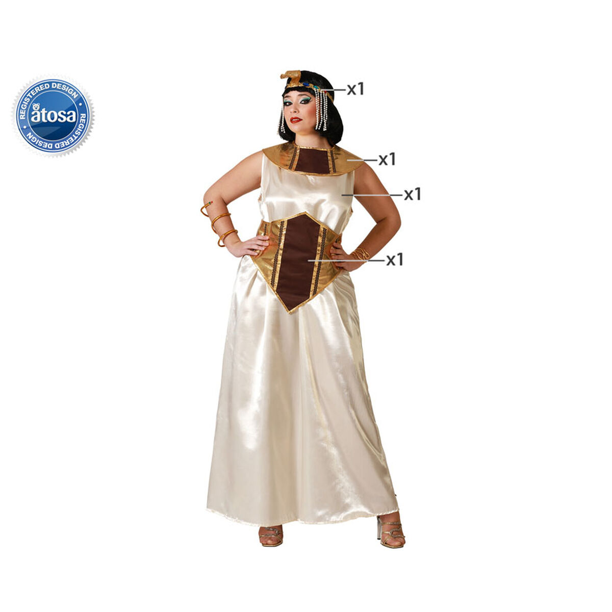 Costume for Adults Egyptian Woman XXL