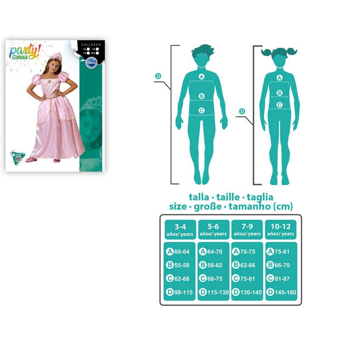 Costume for Children Pink Princess