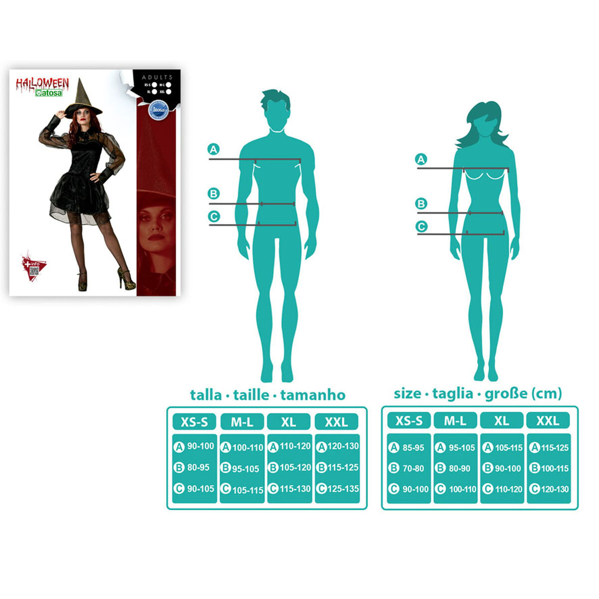 Costume for Adults Witch XS/S