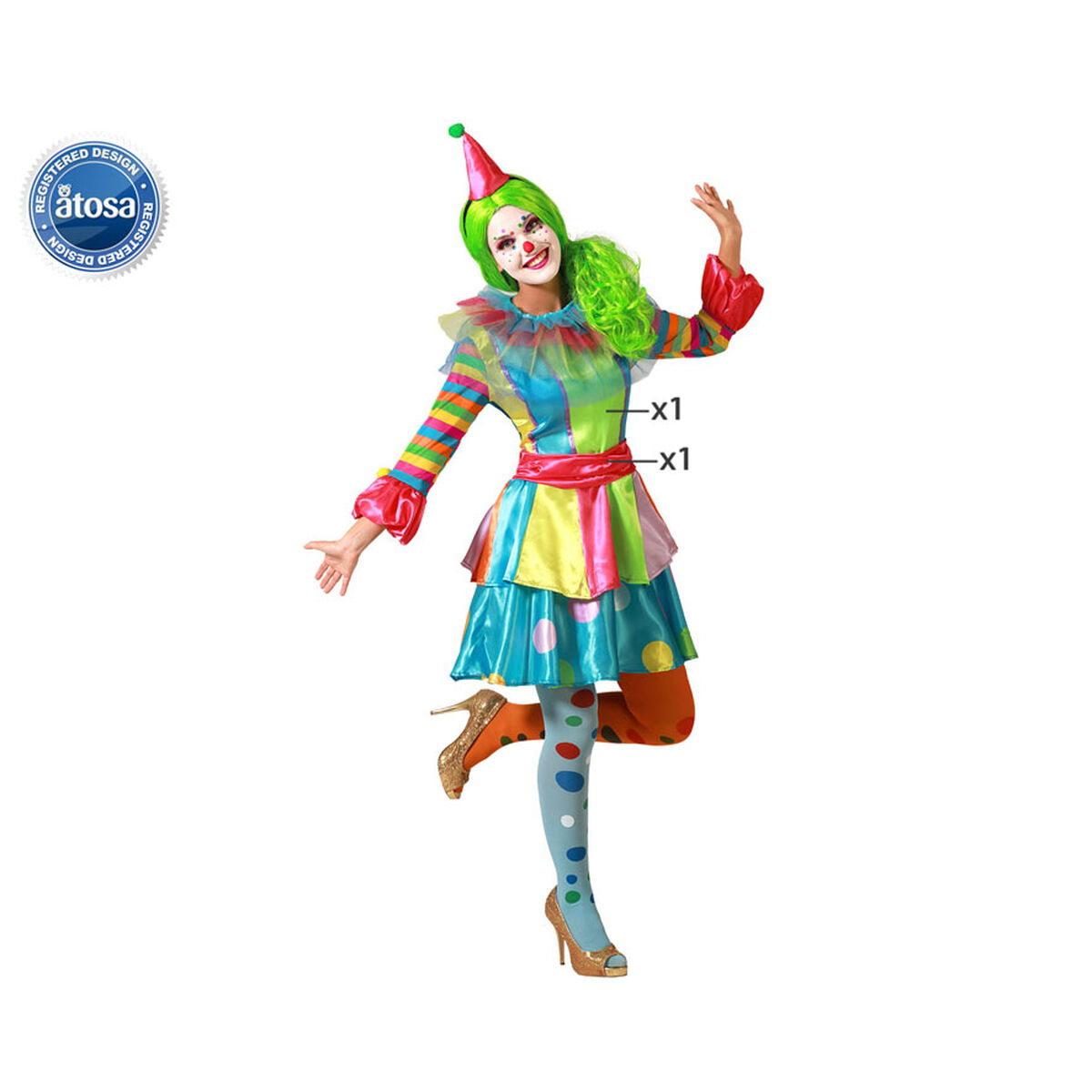 Costume for Adults Female Clown XS/S