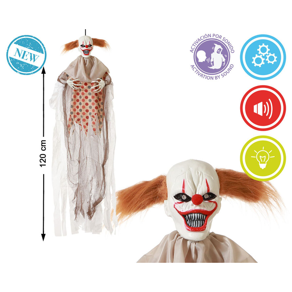 Halloween Decorations Male Clown 120 x 70 x 12 cm Halloween Decorations Male Clown 120 x 70 x 12 cm