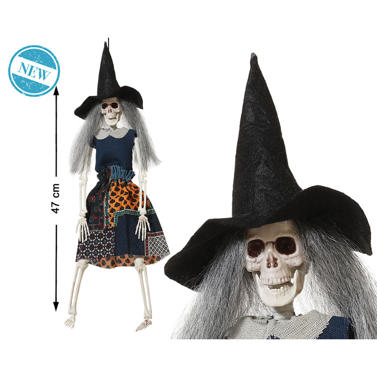 Halloween Decorations Witch Skeleton 47 cm