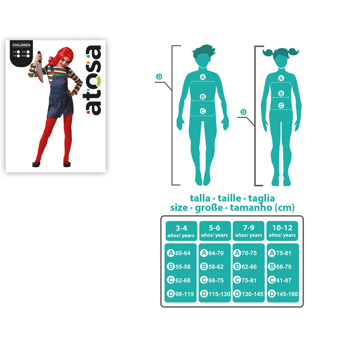 Costume for Children Doll Halloween