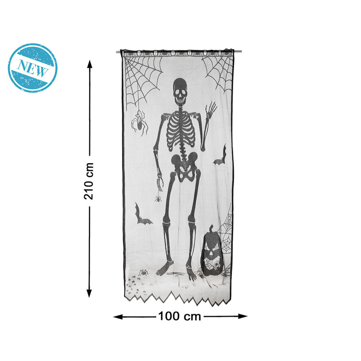 Halloween Decorations Skeleton 210 x 100 cm Black