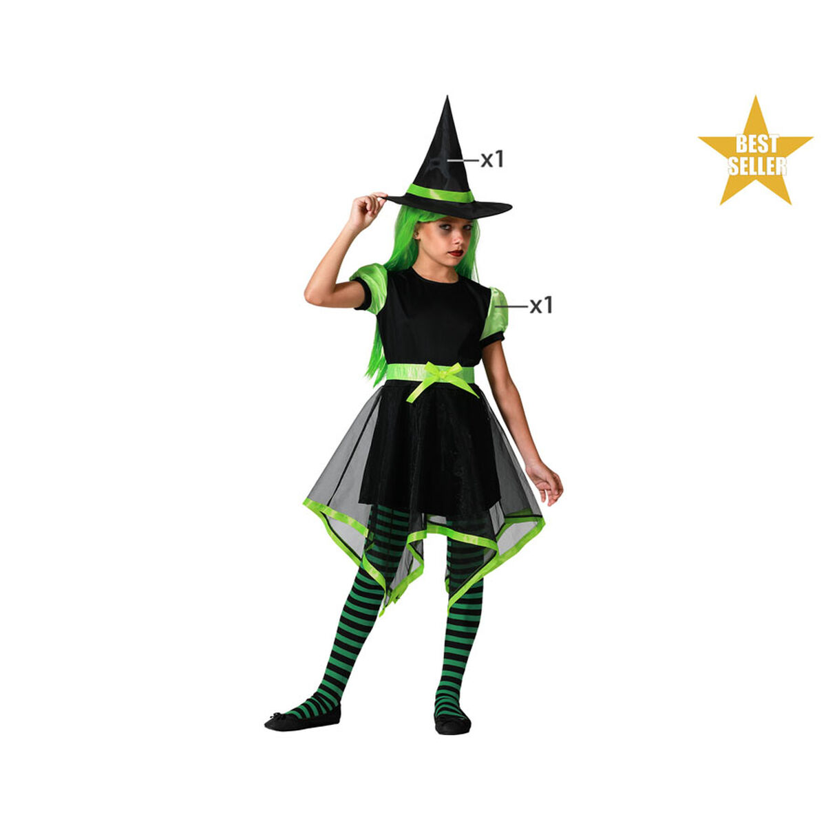 Costume for Children Green Witch