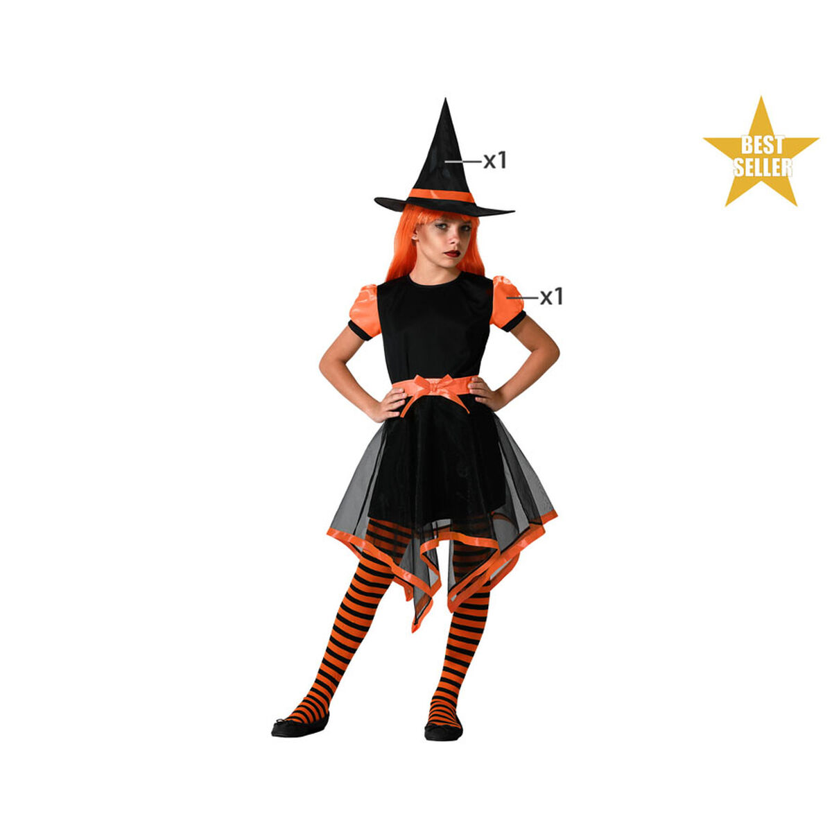 Costume for Children Orange Witch
