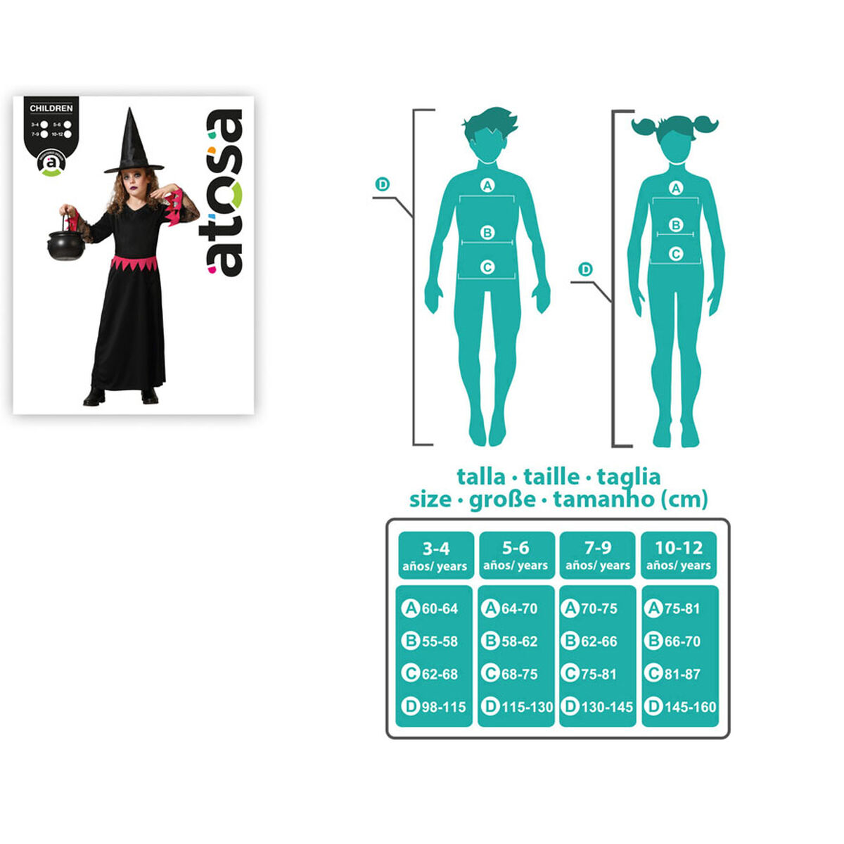 Costume for Children Pink Witch Halloween