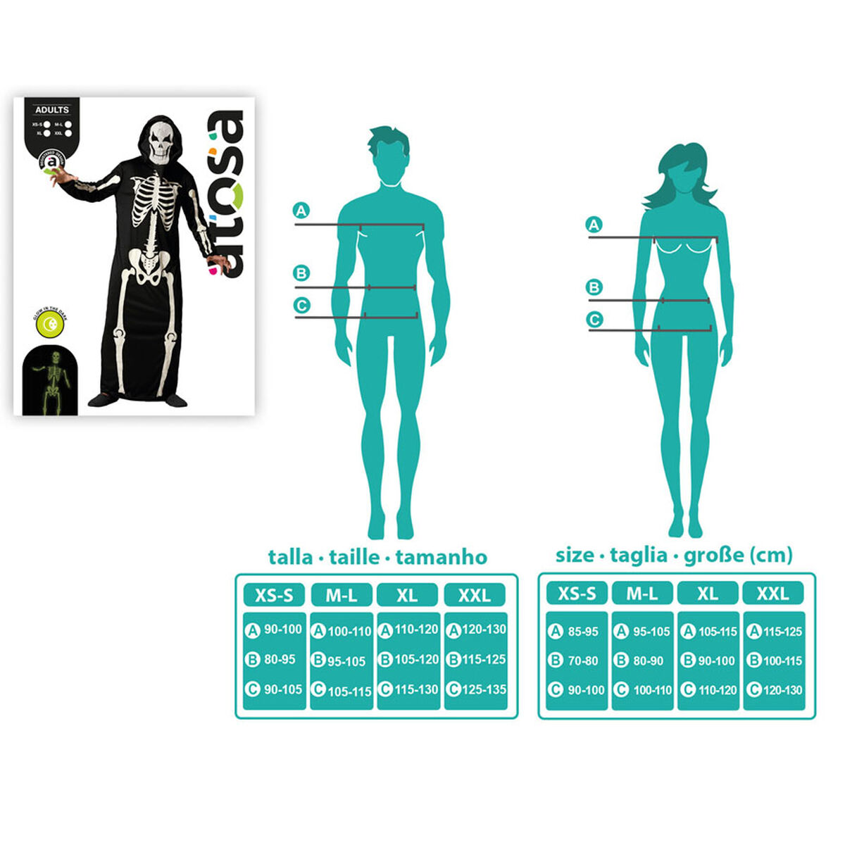 Costume for Adults Skeleton Halloween