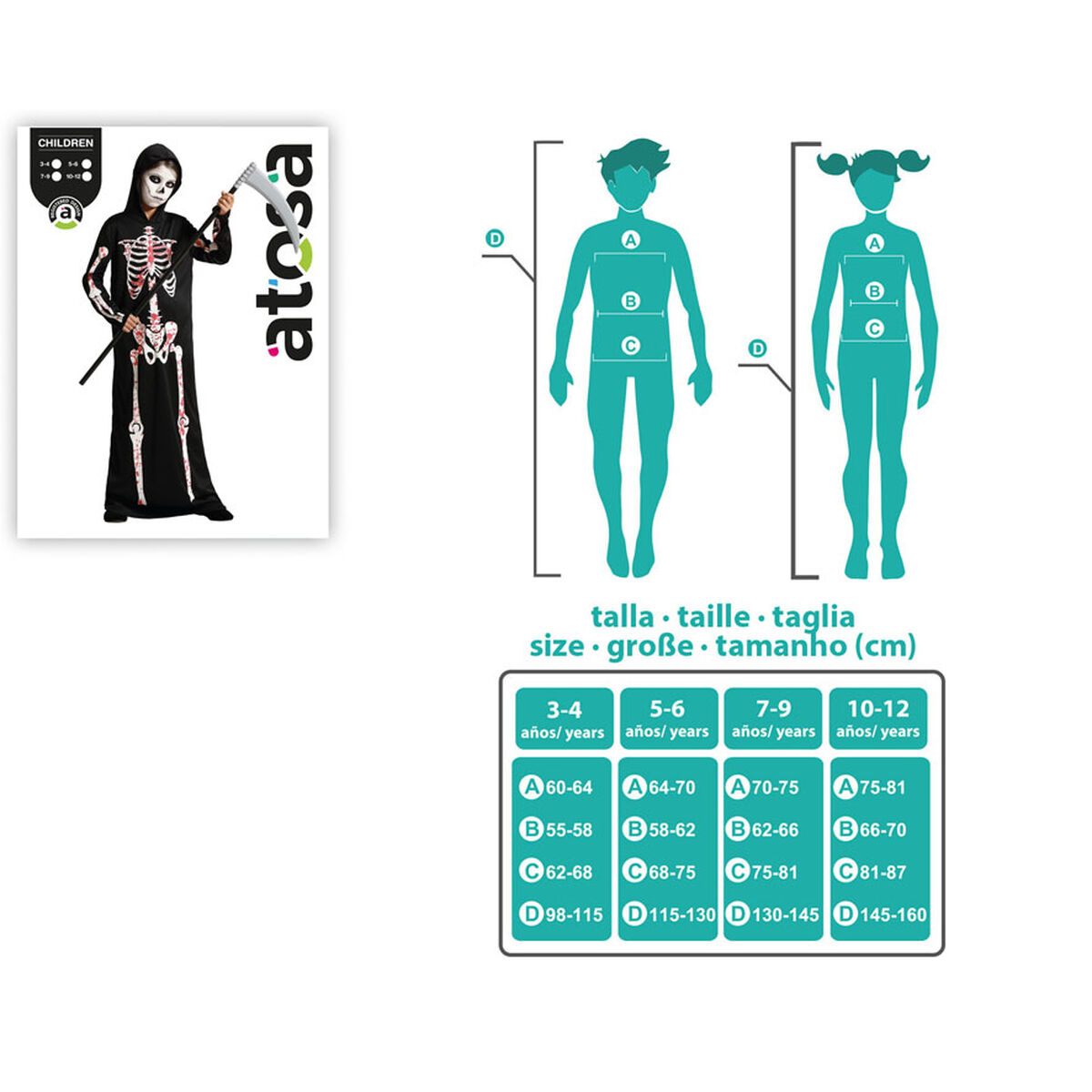 Costume for Children Skeleton Halloween