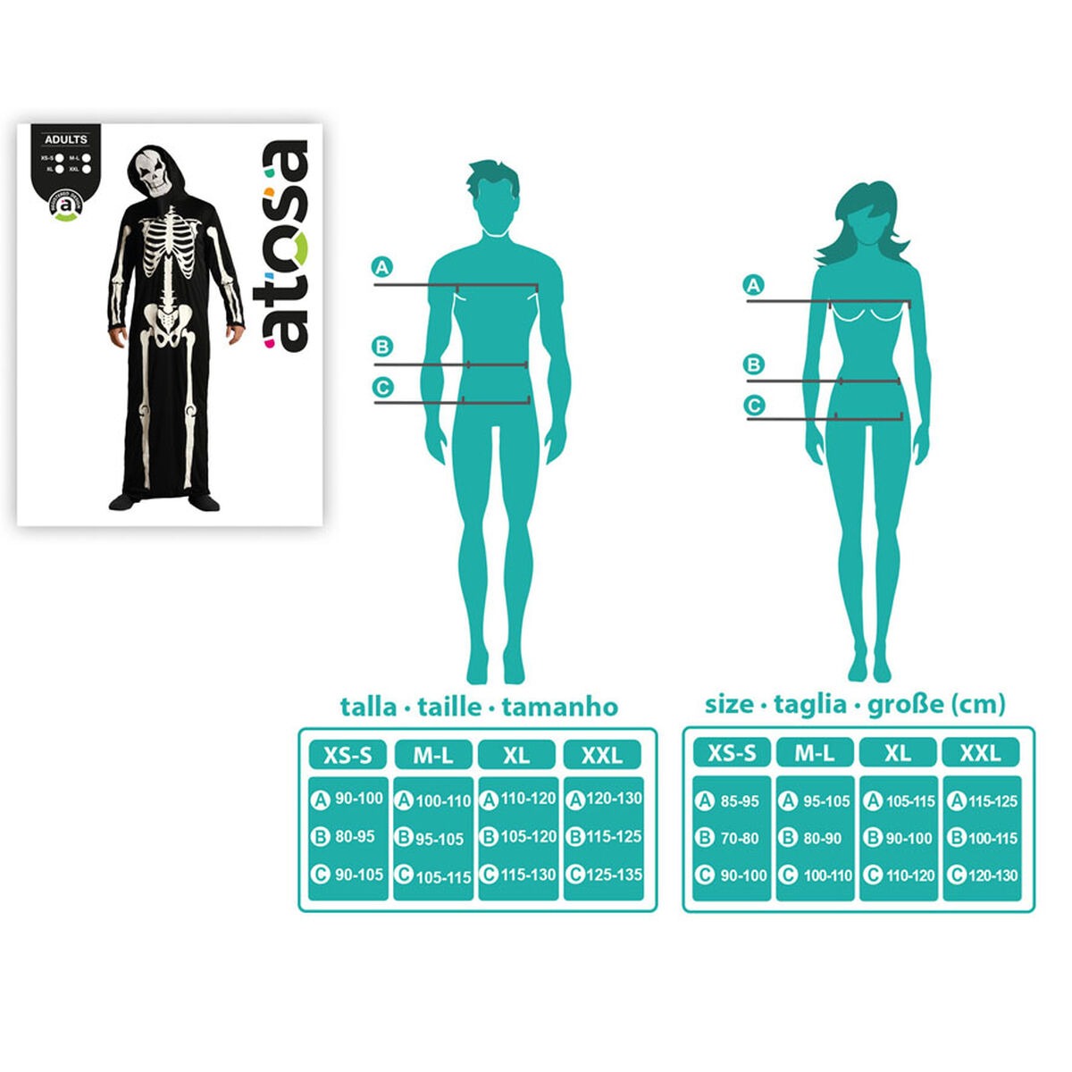 Costume for Adults Skeleton Halloween