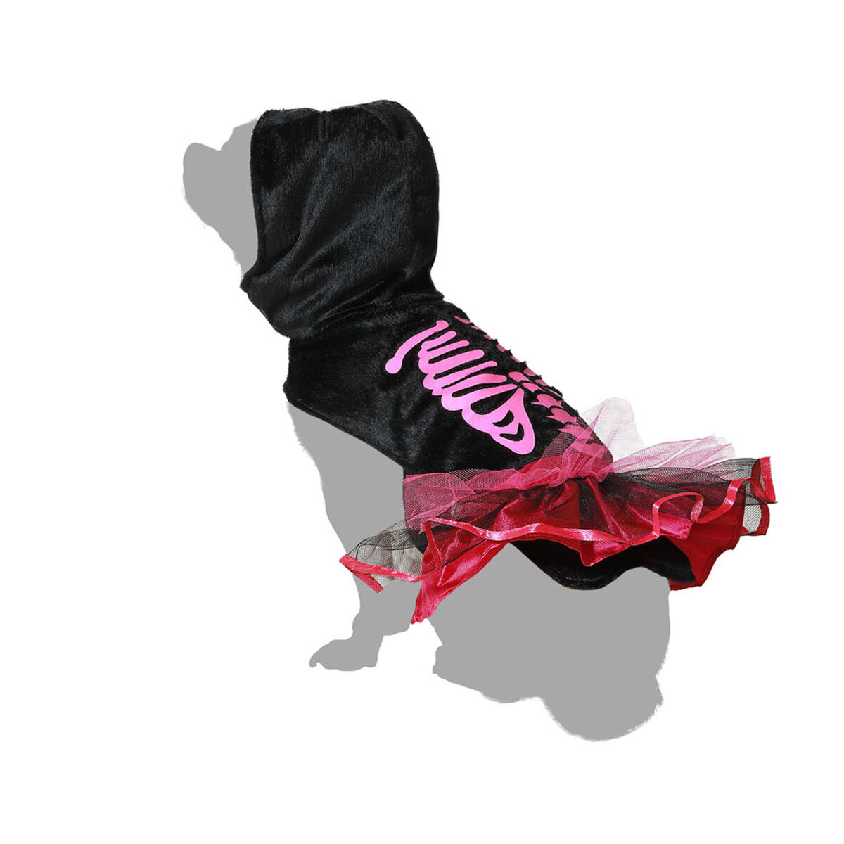 Dog Costume Pink Skeleton