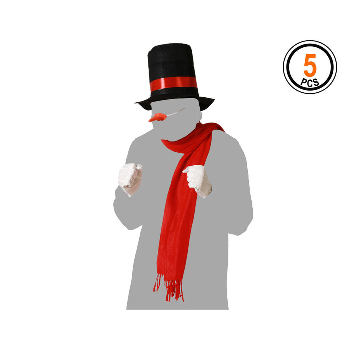 Costume for Adults Snow Doll White One size (4 Units)