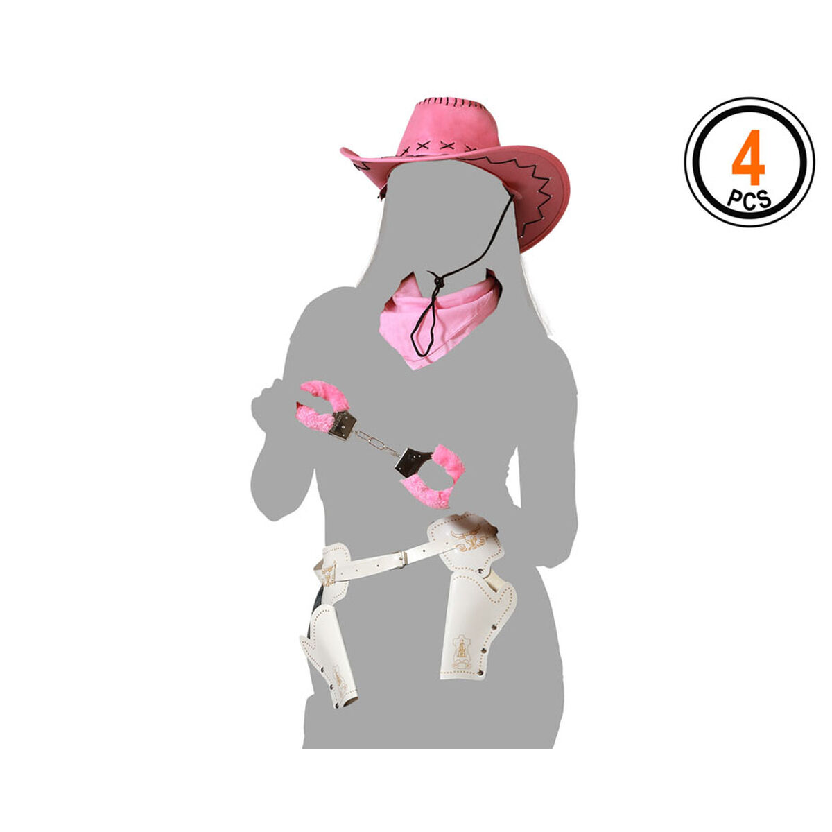 Costume for Adults Cowgirl Cowboy One size (4 Units)