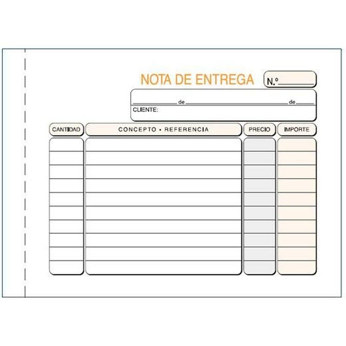 Delivery Book 15 x 10,5 cm (10 Units) Delivery Book 15 x 10,5 cm (10 Units)