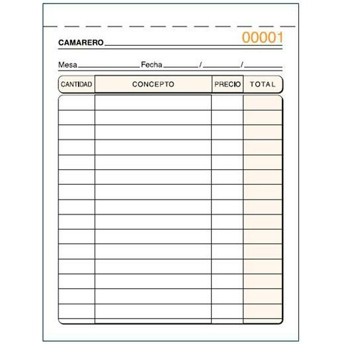 Invoice Check-book 10,5 x 15 cm (10 Units)