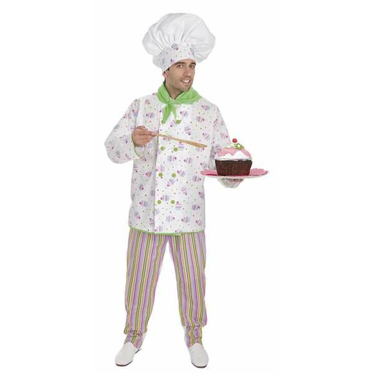 Costume for Adults Pastry Chef M/L (4 Pieces) Costume for Adults Pastry Chef M/L (4 Pieces)