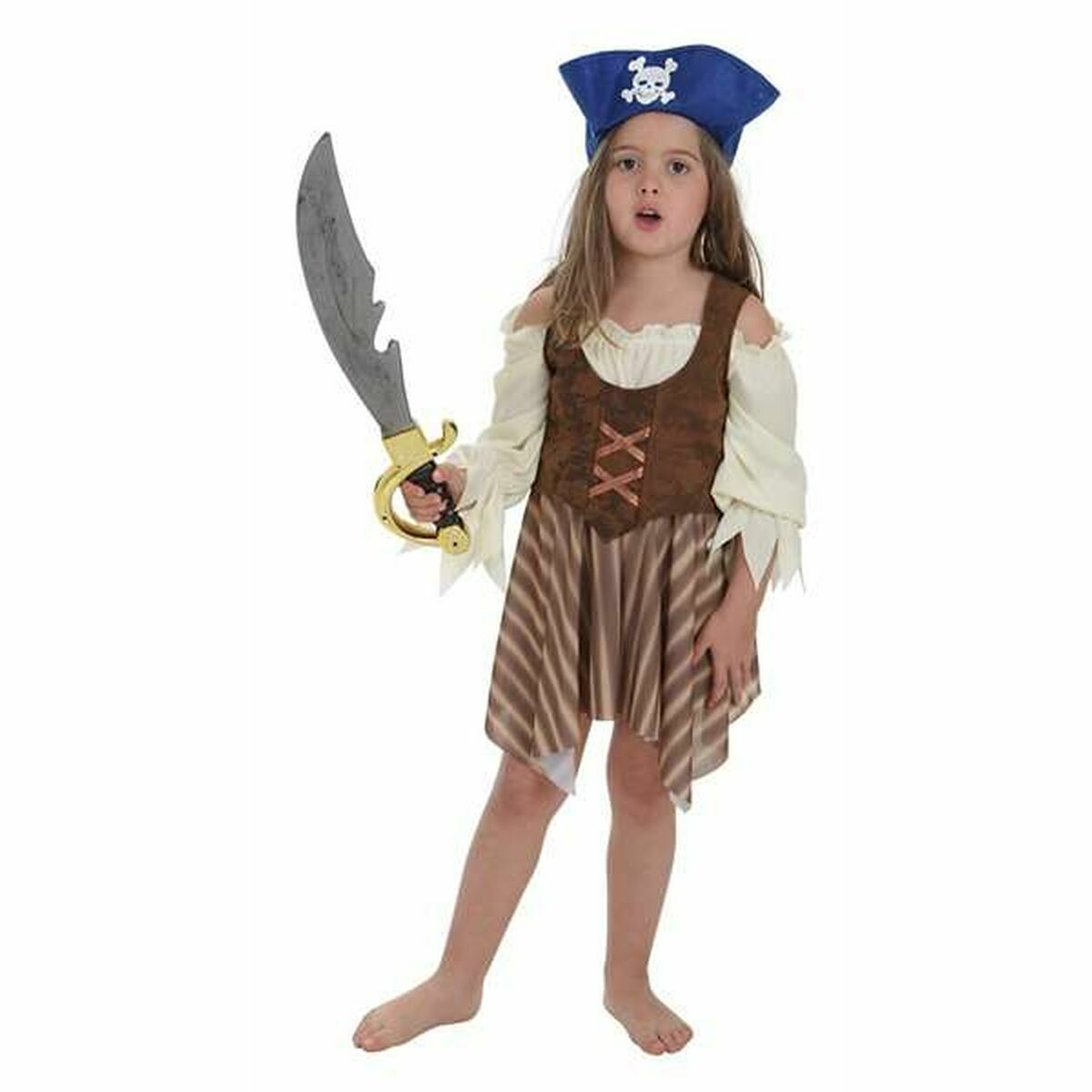 Costume for Children Stripes Pirate (4 Pieces) Costume for Children Stripes Pirate (4 Pieces)