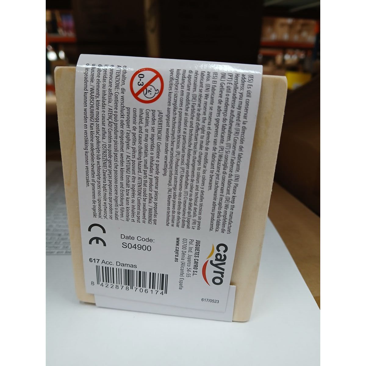 Checkers Pieces Cayro 617 Wood