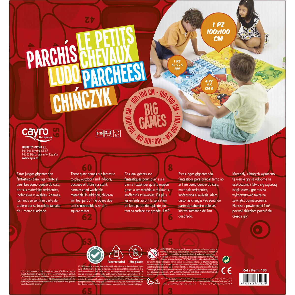 Parchis Giant Cayro 160 (100 x 100 cm) 100 x 100 cm