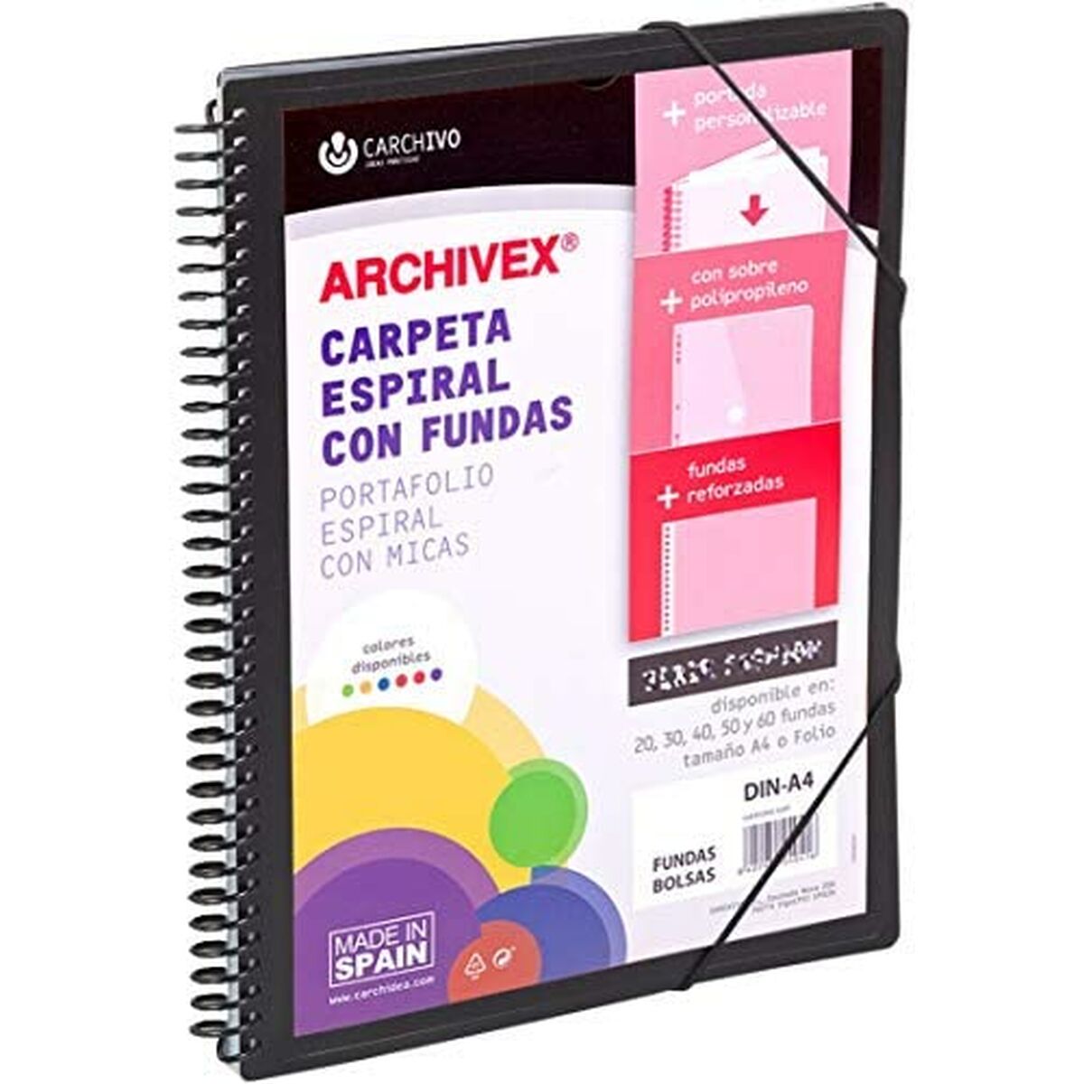 Organiser Folder Carchivo Archivex-Star Black A4 Organiser Folder Carchivo Archivex-Star Black A4