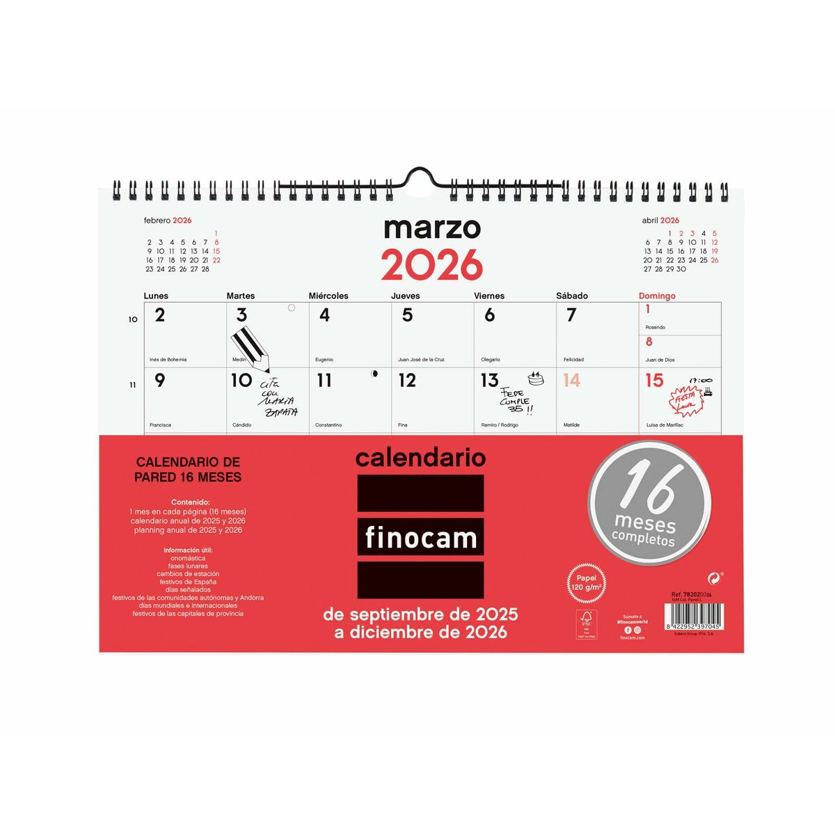 Wall calendar Finocam Wall calendar Finocam