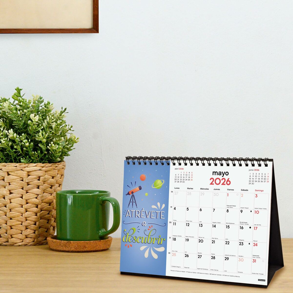 Desktop Calendar Finocam Multicolour Paper 21 x 15 cm