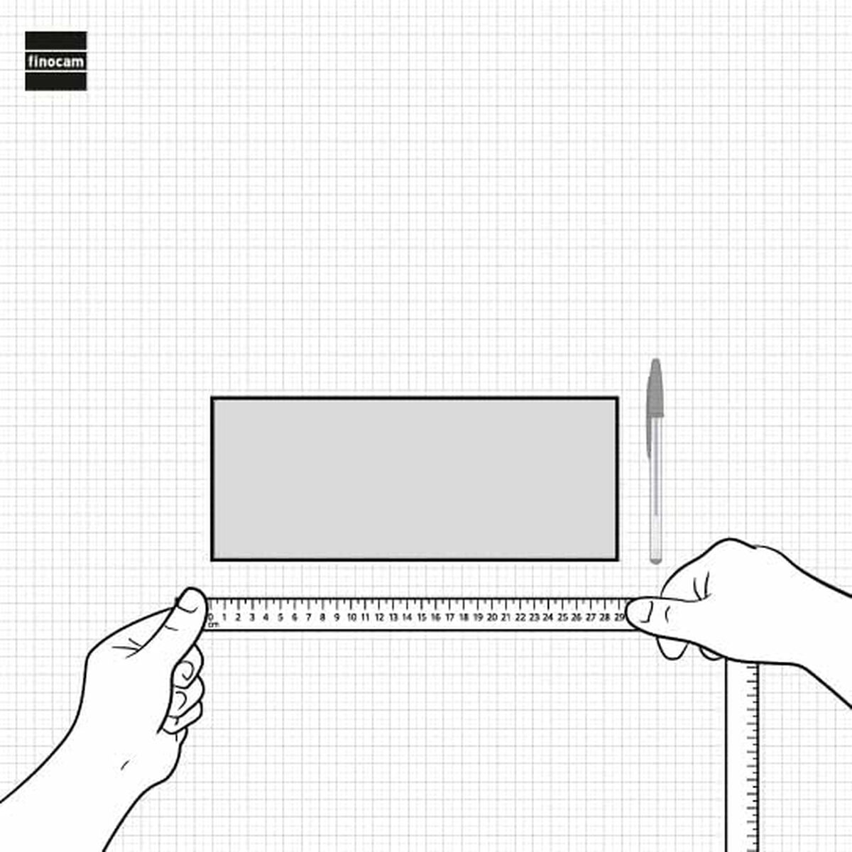 Weekly Planner Finocam Grey Paper 29 x 11,6 cm