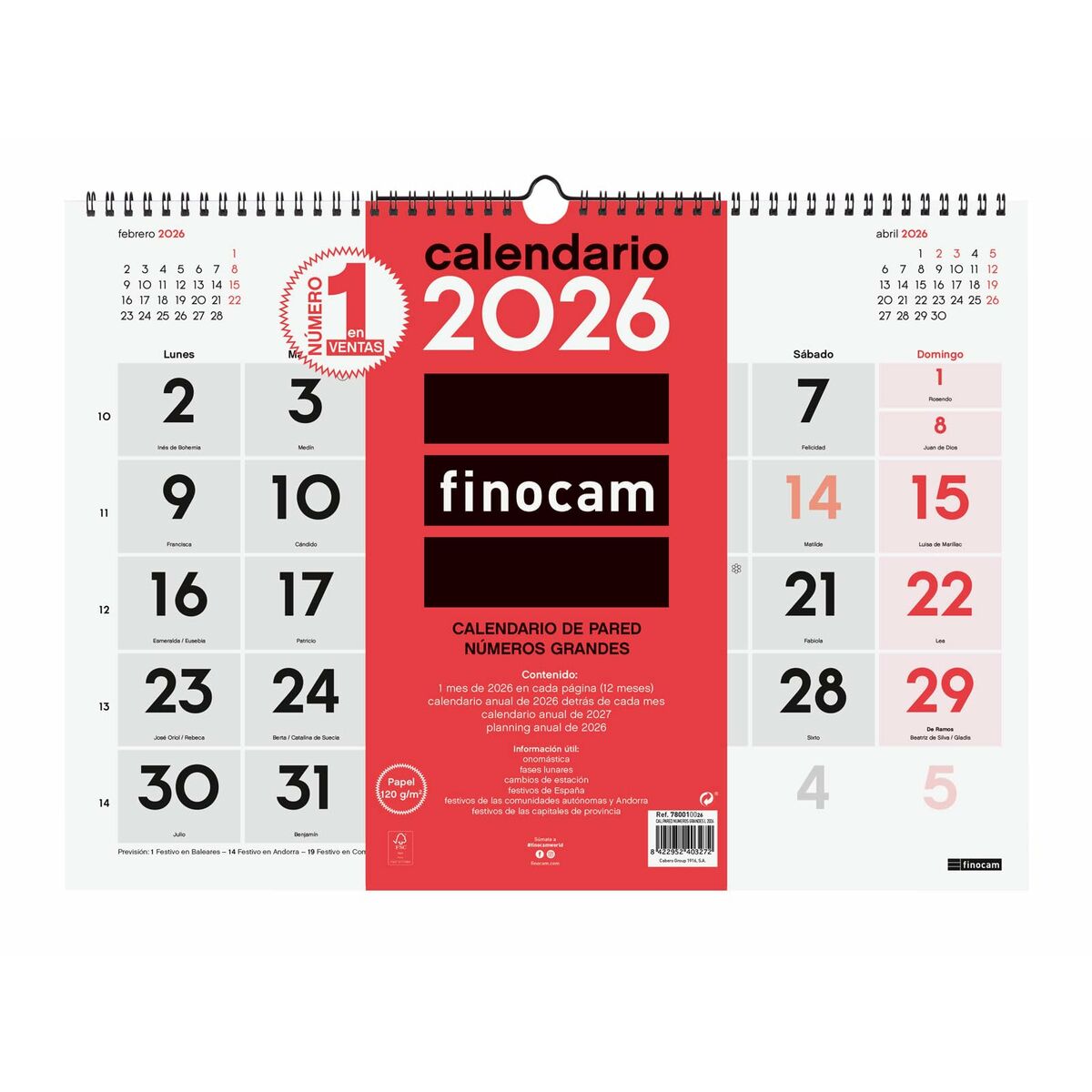 Wall calendar Finocam Paper 43 x 31 cm