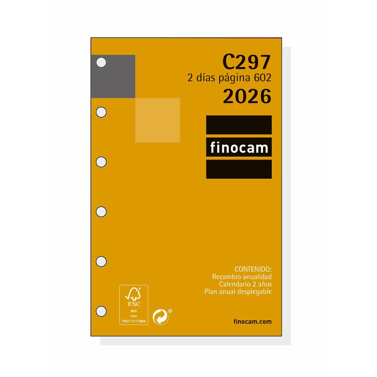 Diary Refill Finocam C297 2026 7,3 x 11,4 cm Diary Refill Finocam C297 2026 7,3 x 11,4 cm