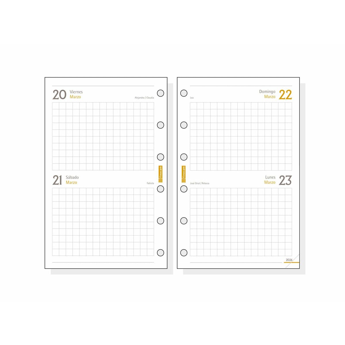 Diary Refill Finocam C297 2026 7,3 x 11,4 cm